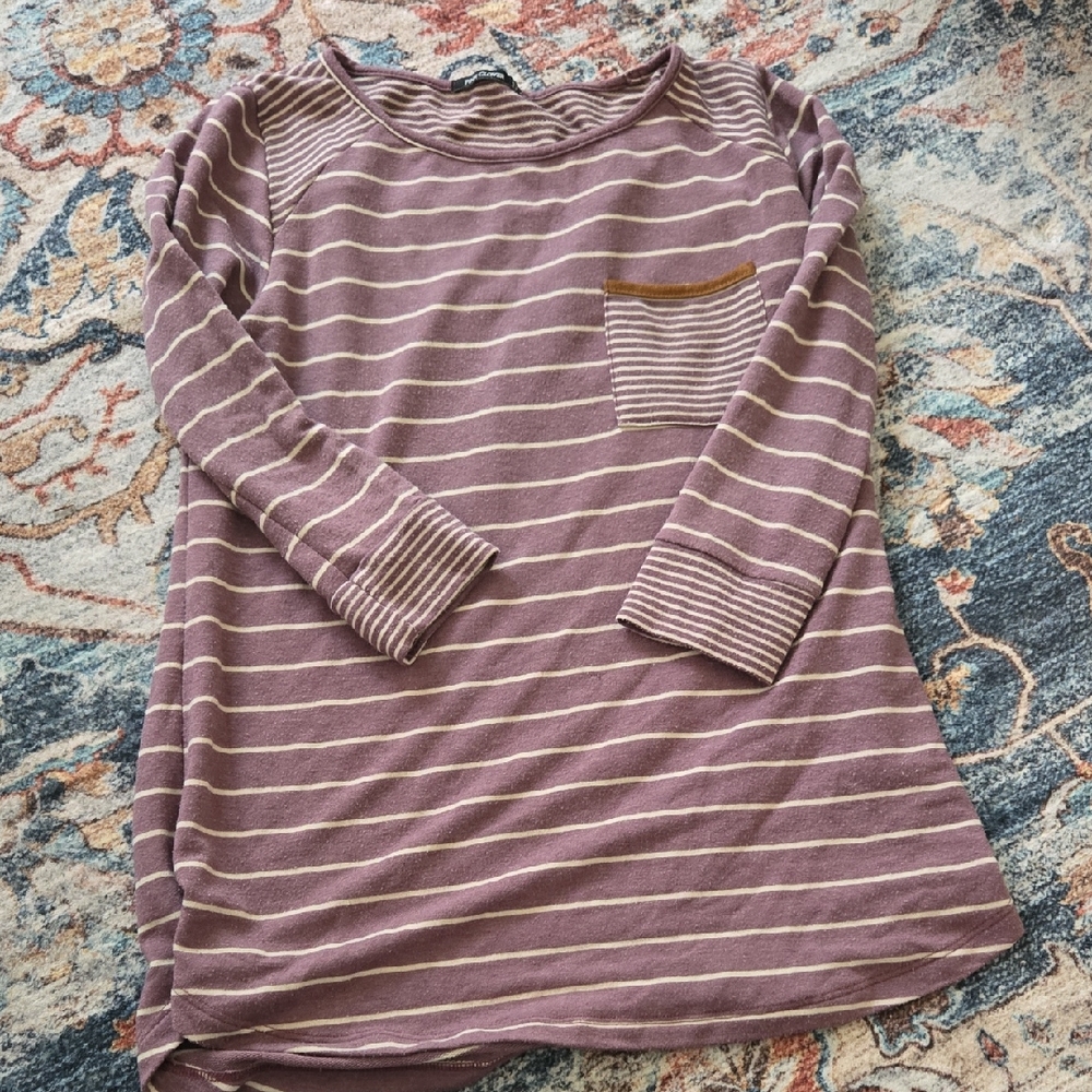 Pink Clover Purple Striped Top